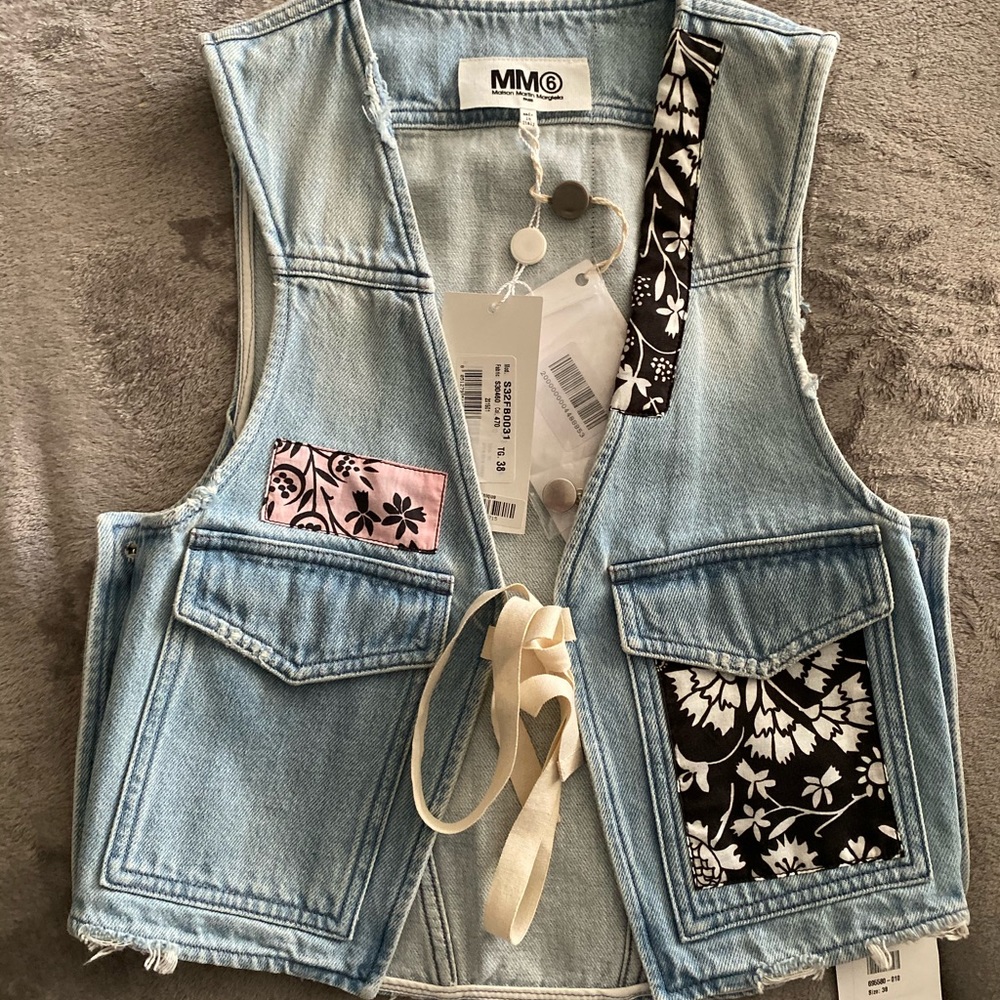 Denim vest size 38 MM6